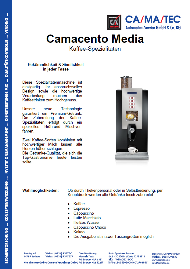 Camacento Media Broschüre